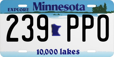 MN license plate 239PPO