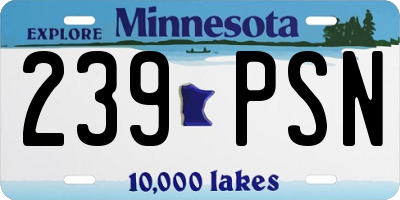 MN license plate 239PSN