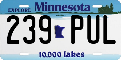 MN license plate 239PUL