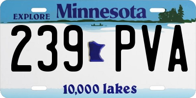 MN license plate 239PVA
