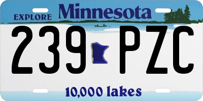 MN license plate 239PZC