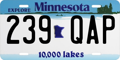 MN license plate 239QAP