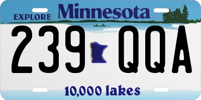 MN license plate 239QQA