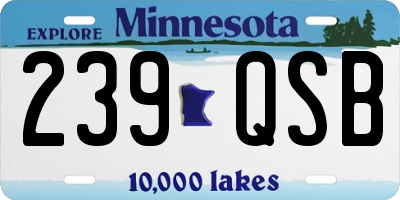MN license plate 239QSB