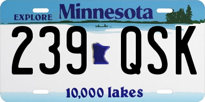 MN license plate 239QSK
