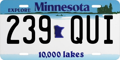 MN license plate 239QUI