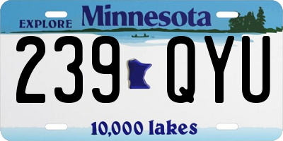 MN license plate 239QYU