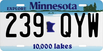 MN license plate 239QYW