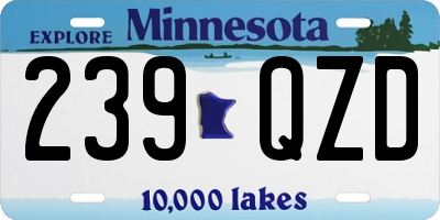 MN license plate 239QZD