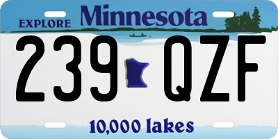 MN license plate 239QZF