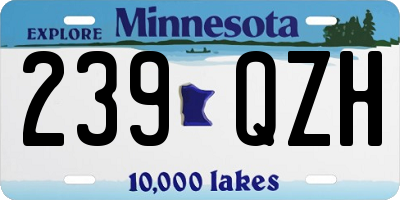 MN license plate 239QZH