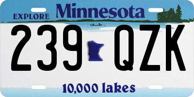 MN license plate 239QZK