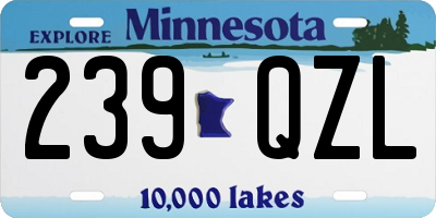 MN license plate 239QZL