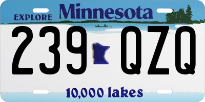 MN license plate 239QZQ