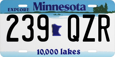 MN license plate 239QZR