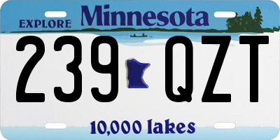 MN license plate 239QZT