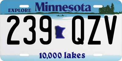 MN license plate 239QZV