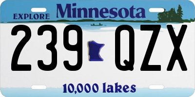 MN license plate 239QZX