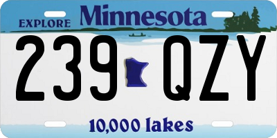 MN license plate 239QZY