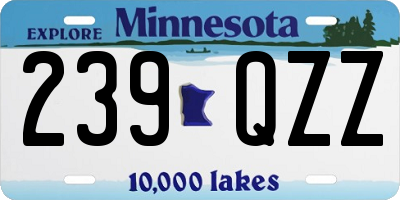 MN license plate 239QZZ