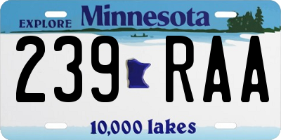 MN license plate 239RAA
