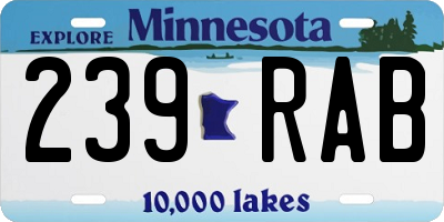 MN license plate 239RAB