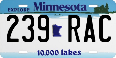 MN license plate 239RAC