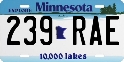 MN license plate 239RAE