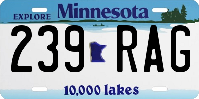 MN license plate 239RAG