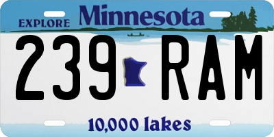 MN license plate 239RAM