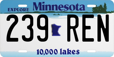 MN license plate 239REN