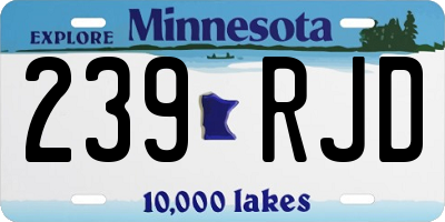 MN license plate 239RJD