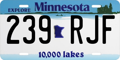 MN license plate 239RJF