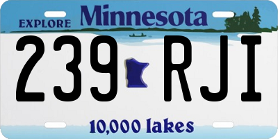 MN license plate 239RJI