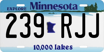 MN license plate 239RJJ