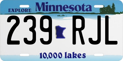 MN license plate 239RJL