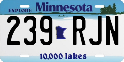 MN license plate 239RJN