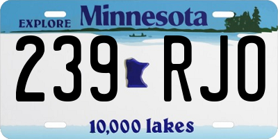MN license plate 239RJO