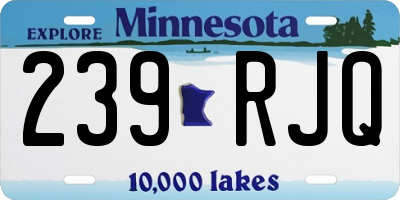 MN license plate 239RJQ