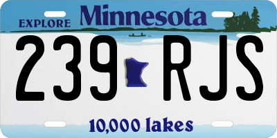 MN license plate 239RJS