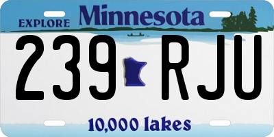 MN license plate 239RJU