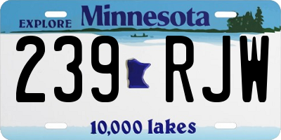 MN license plate 239RJW