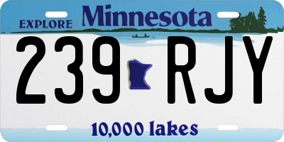 MN license plate 239RJY