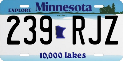 MN license plate 239RJZ