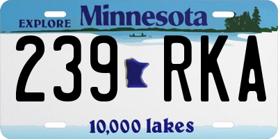 MN license plate 239RKA