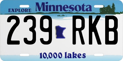 MN license plate 239RKB