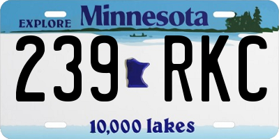 MN license plate 239RKC