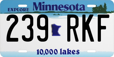 MN license plate 239RKF