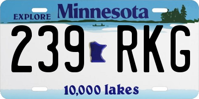 MN license plate 239RKG