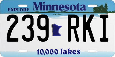 MN license plate 239RKI